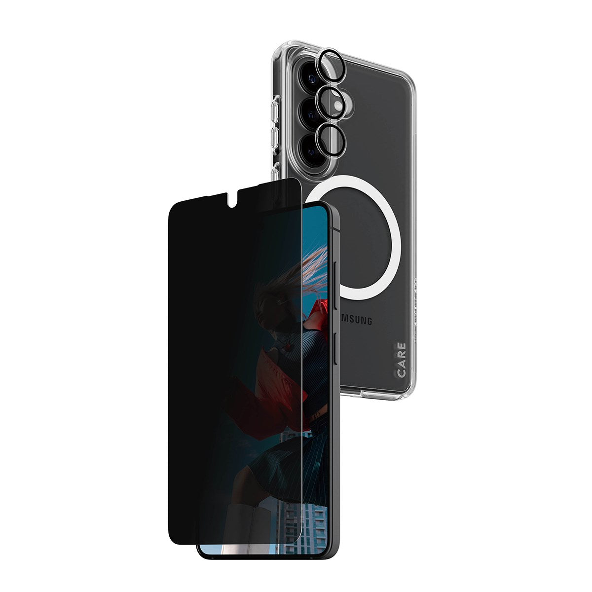 PanzerGlass® | CARE™ by PanzerGlass® Privacy 3-in-1 Pakke Samsung Galaxy S26